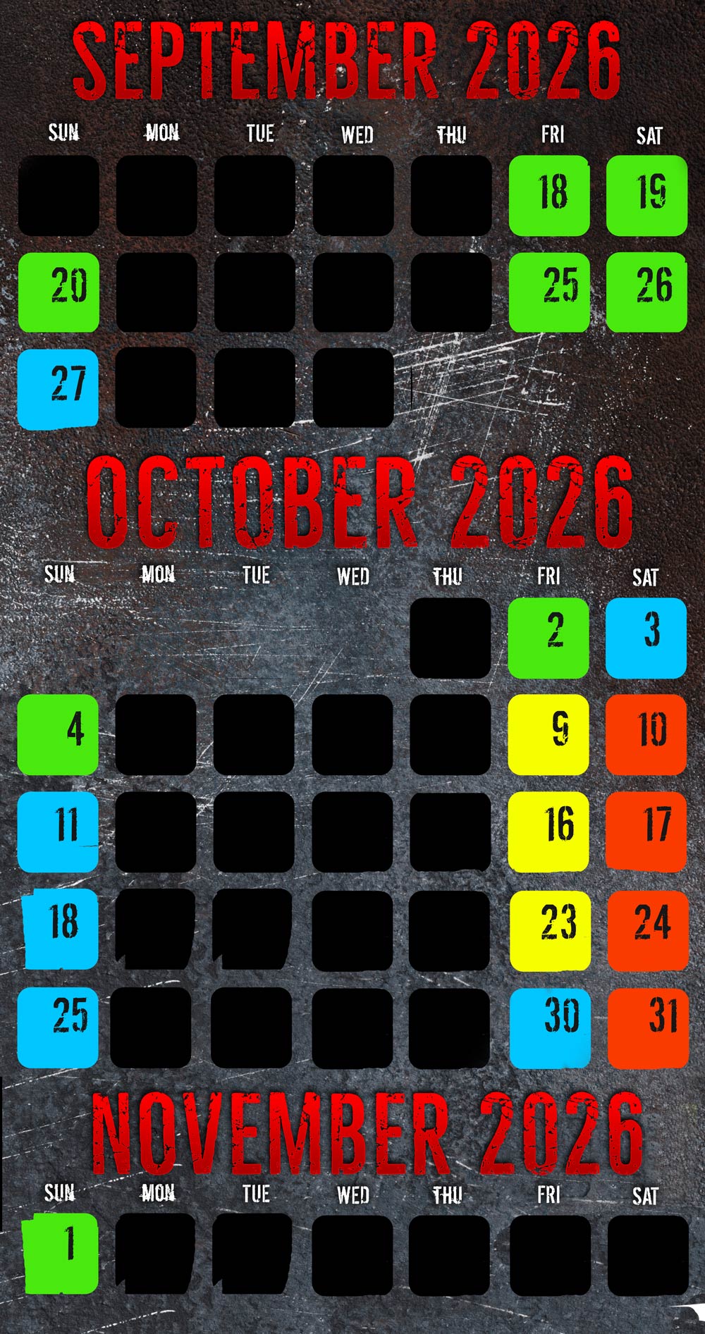 2026 Dates